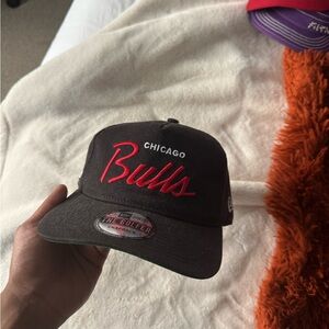 Vintage New Era Black Bulls Hat